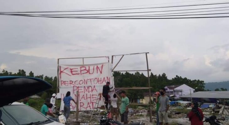 Dungu Pikiran Pemda Halbar Menyikapi Spanduk Warga di Proyek RTH  bernada satire Sebagai Usulan Yang Tak Singkron