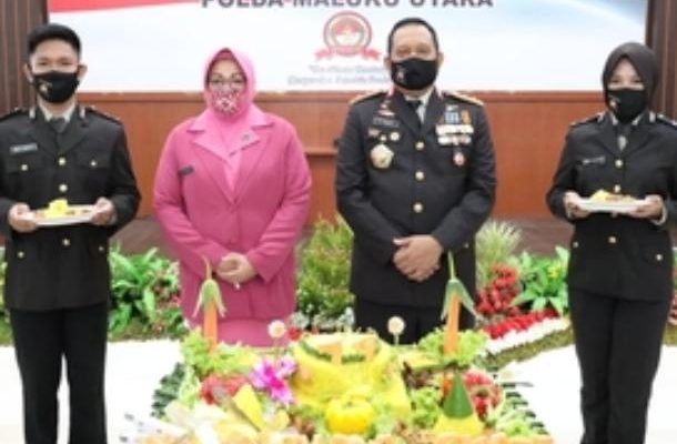 Polda Malut Gelar HUT Bhayangkara Dibarengi Protokol Kesehatan