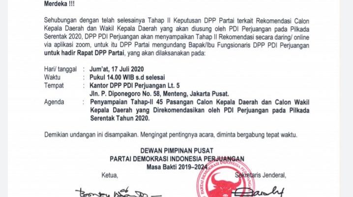 Rekomendasi PDI-P Resmi Dibawa Pulang Merlisa-Judhi