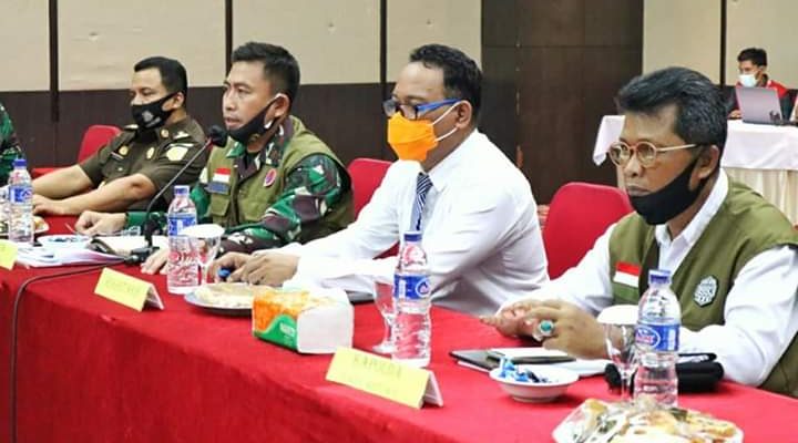Danrem Pimpin Rapat Evaluasi Penanganan Covid-19 Di Malut
