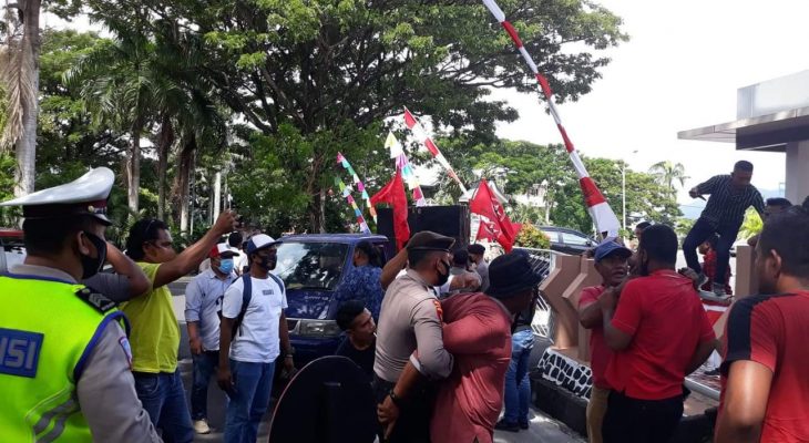 DPC GMNI Ternate Minta Polda Malut Usut Kekerasan OTD Pada Aksi