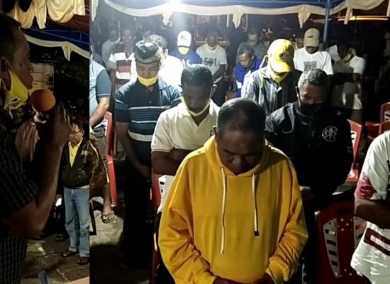 Pemanjatan Do’a Kepada Almarhum  Sultan Baabullah Datu Sjah Saat Mengawali Kampanye Paslon Bupati Zaman-Pay (Zakir Mando)