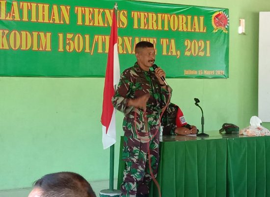 Dandim 1501/Ternate Buka Latihan Teknis Teritorial TA. 2021