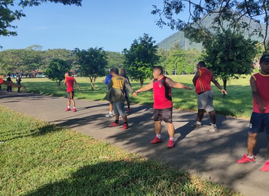 Kodim 1501/Ternate laksanakan pembinaan Jasmani khusus.