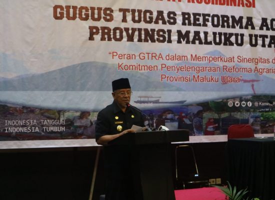 Gubernur AGK Buka Rakor Gugus Tugas Reforma Agraria Maluku Utara