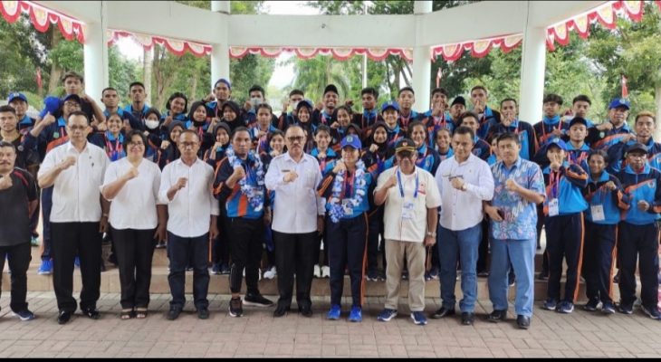 Sumbang 74 Medali, Bupati James Sambut Kedatangan Atlit Halbar