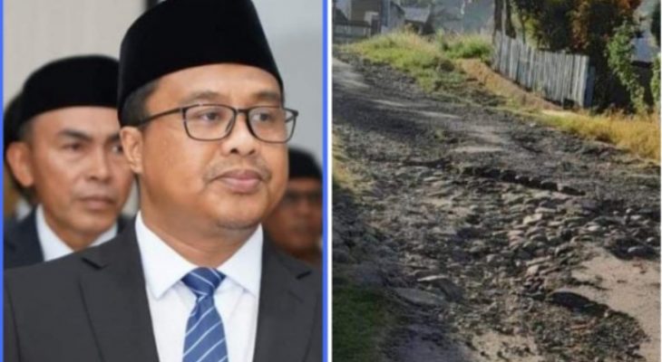Kondisi Jalan Rusak Desa Gamlenge Kadis PU mengaku Belum Ada Anggaran