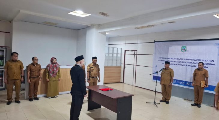 Pemprov Malut Lantik Aphandic Duvadilan sebagai Pejabat Fungsional Pengadaan Barang dan Jasa
