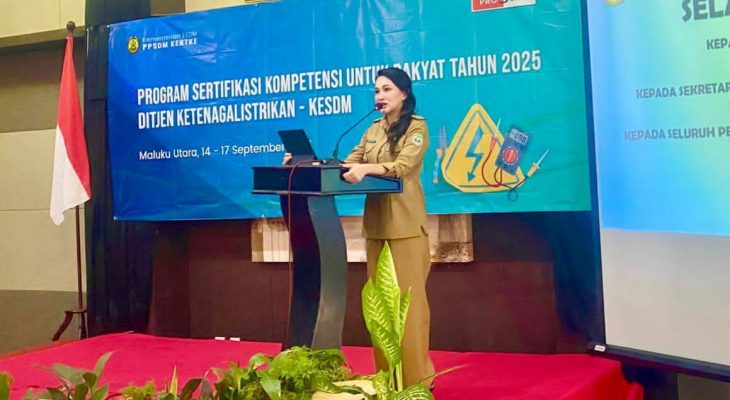 Gubernur Maluku Utara Resmikan Program Sertifikasi Kompetensi Instalasi Listrik Rakyat