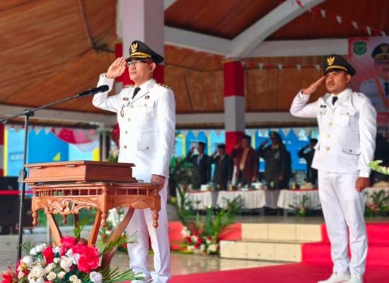 Wabup Djufri Muhamad Jadi Irup Upacara Penurunan Bendera HUT ke 81 RI